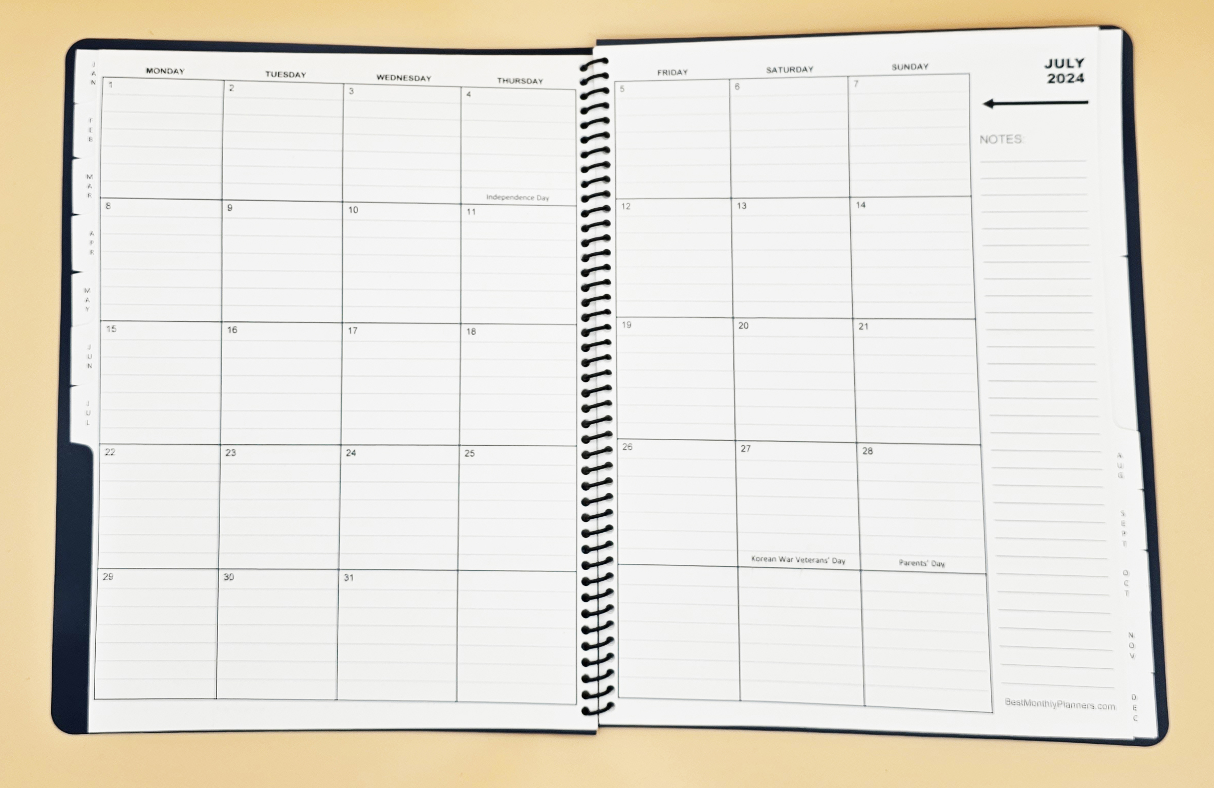 Organizational Monthly Planners for Monday to Sunday Weekly Planning are the best calendars